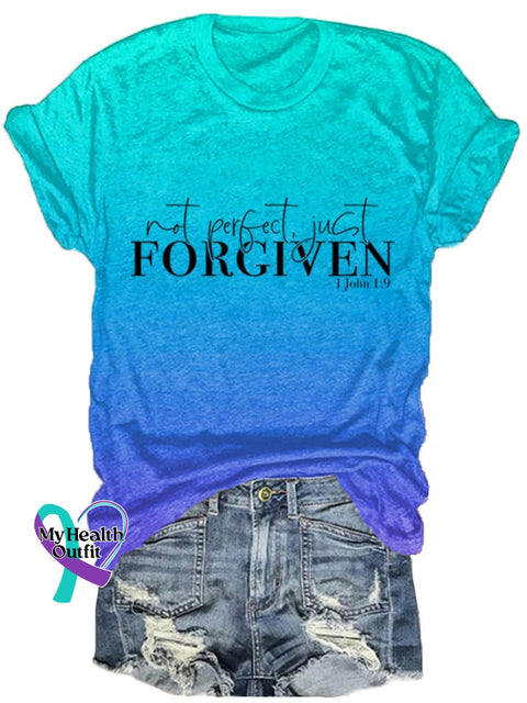 🔥Buy 3 Get 10% Off🔥Women’s Not Perfect Just Forgiven Casual T-Shirt Picture / S