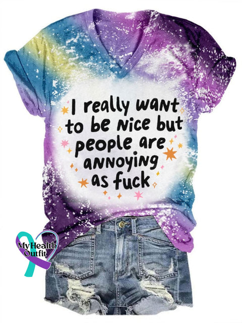 🔥Buy 3 Get 10% Off🔥Women’s Snarky Sarcastic People Are Annoying As Fuck Unapologetic Print