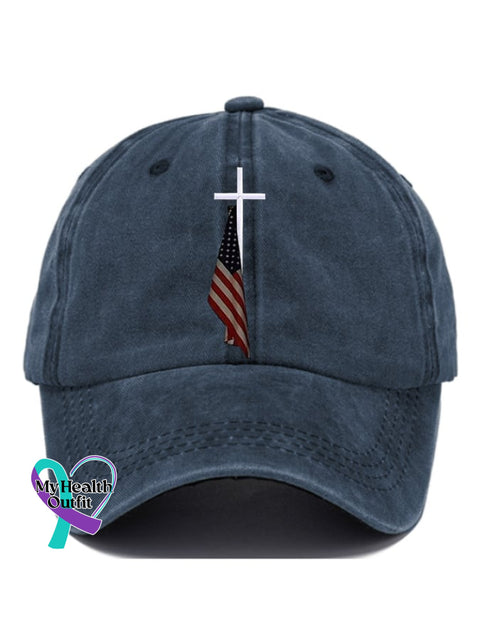 🔥Buy 5 Get 20% Off🔥Slouchy Print Baseball Cap Navy / One-Size