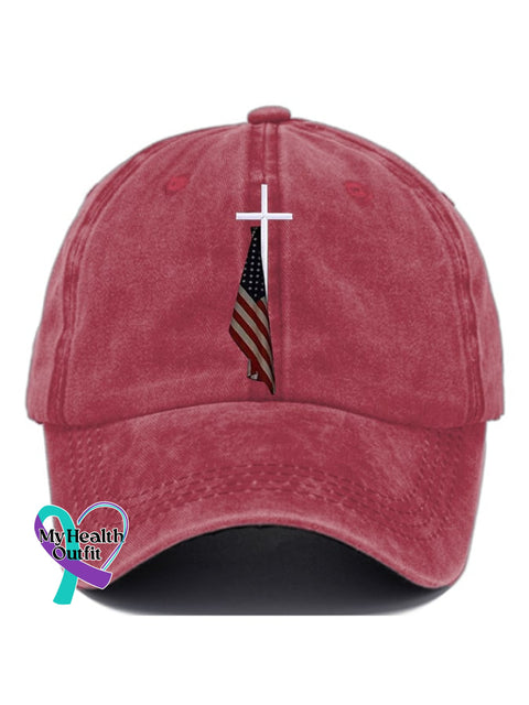 🔥Buy 5 Get 20% Off🔥Slouchy Print Baseball Cap Red / One-Size