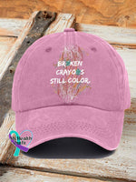 Casual Broken Crayons Still Color Print Baseball Cap Pink / One-Size