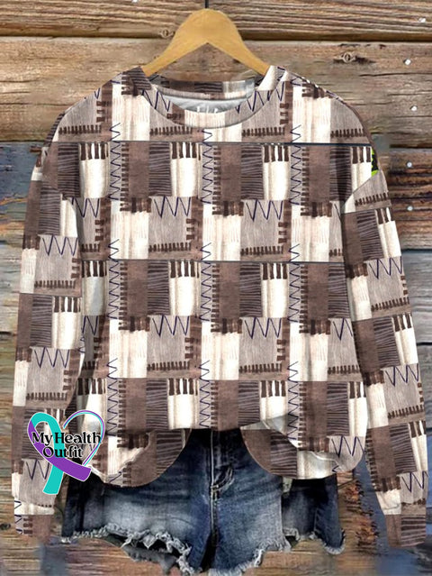 Casual Crew Neck Text Letters Sweatshirt /new-trends