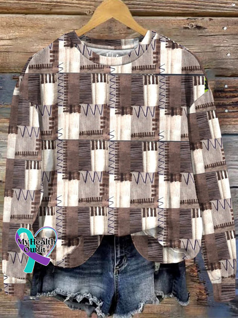 Casual Crew Neck Text Letters Sweatshirt /new-trends