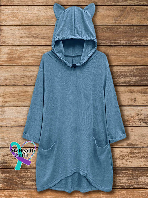 Casual Hoodie Sweatshirt Blue / S