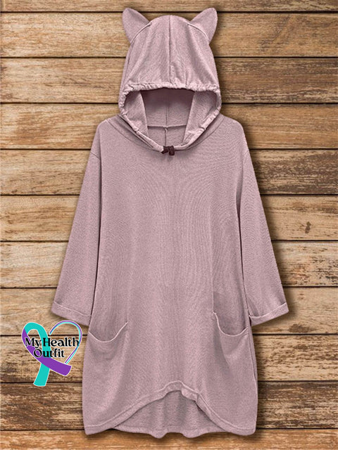 Casual Hoodie Sweatshirt Pink / S