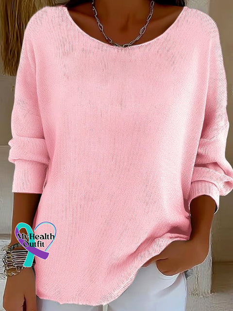 Casual Plain Crew Neck Long Sleeve T-shirt /new-trends