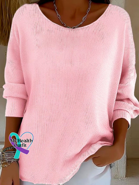 Casual Plain Crew Neck Long Sleeve T-shirt /new-trends