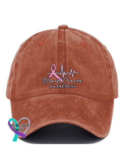 Casual Print Baseball Cap Orange / One-Size