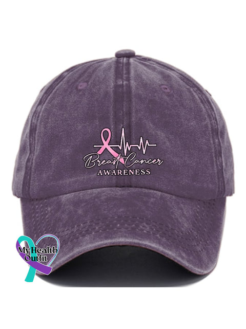 Casual Print Baseball Cap Purple / One-Size