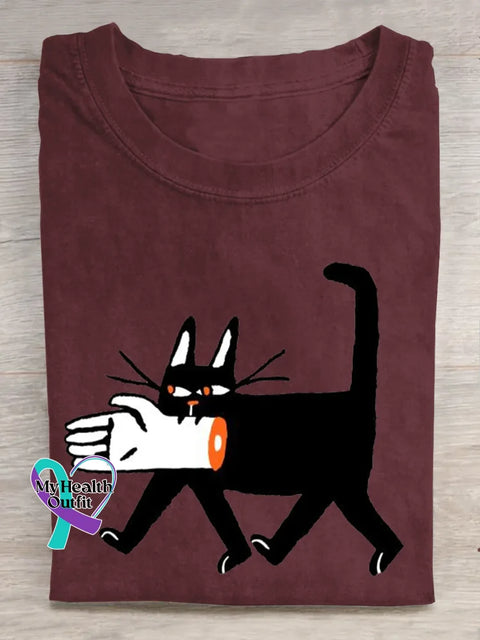 Cat T-shirt Red / S