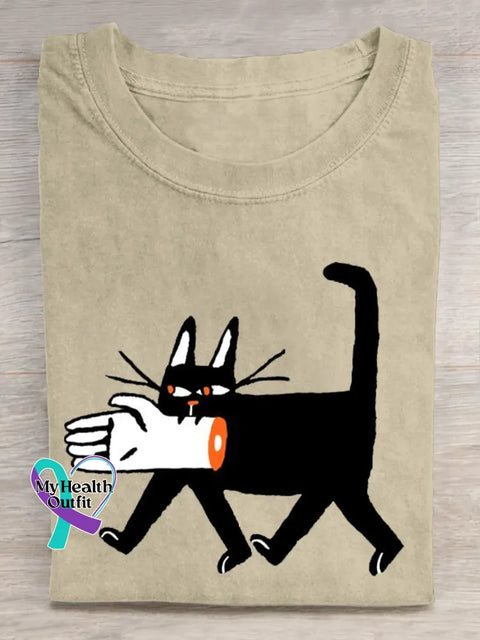 Cat T-shirt Sand / S