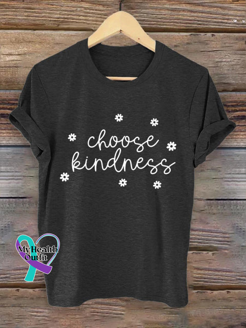 Choose Kindness Art Print T-Shirt Black / S