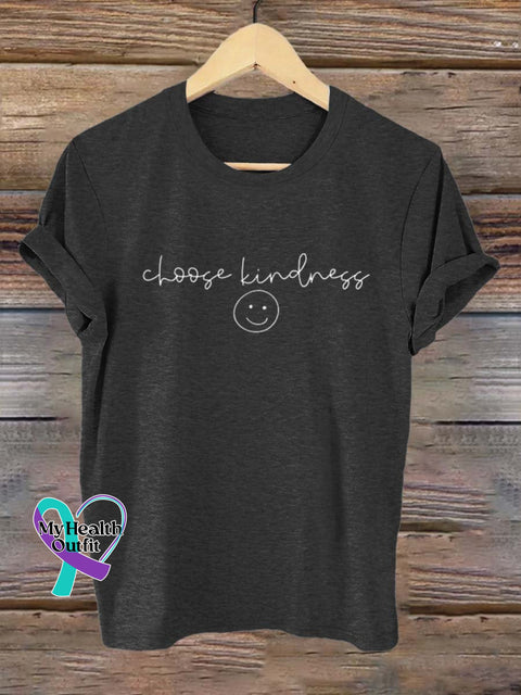 Choose Kindness Art Print T-Shirt Black / S