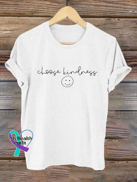 Choose Kindness Art Print T-Shirt White / S