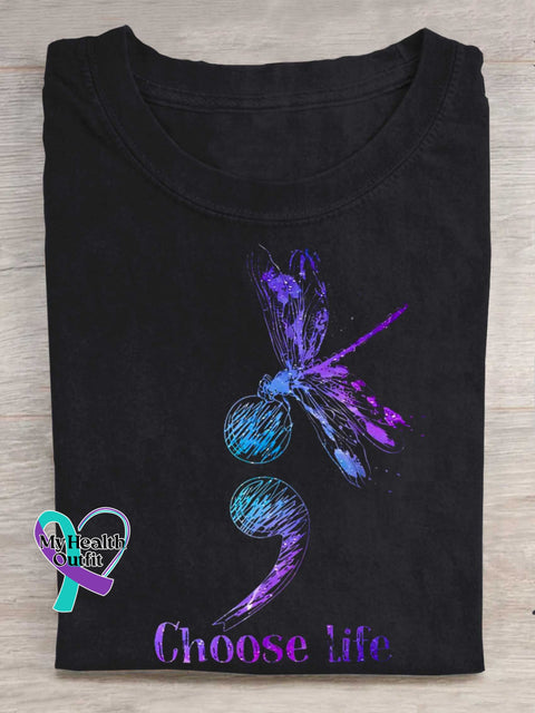 Choose Life SUICIDE PREVENTION AWARENESS T-shirt Blue / S