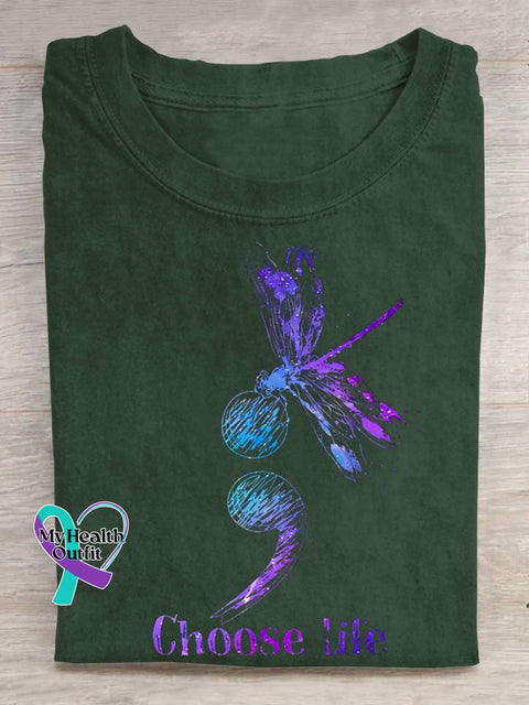 Choose Life SUICIDE PREVENTION AWARENESS T-shirt Green / S