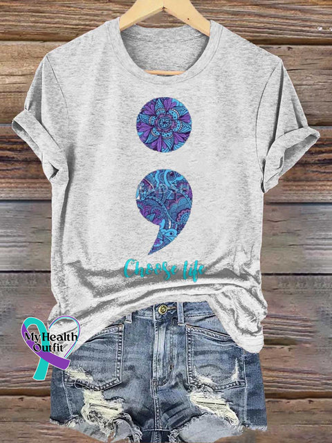 Choose Life SUICIDE PREVENTION AWARENESS T-shirt White / S