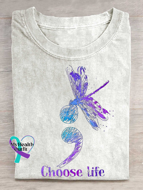 Choose Life SUICIDE PREVENTION AWARENESS T-shirt White / S