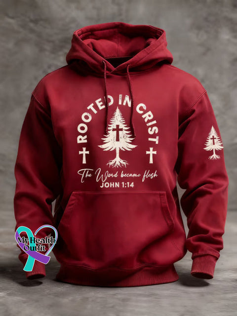 Christmas Art Casual Hoodie Sweatshirt Red / S