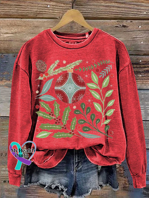 Christmas Art Casual Sweatshirt Red / S