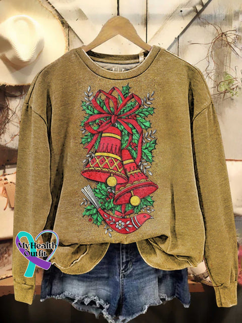 Christmas Bells Casual Sweatshirt Multicolor / S