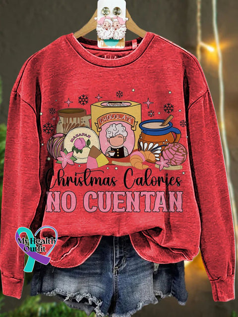 Christmas Calories No Cuentan Casual Sweatshirt Red / S