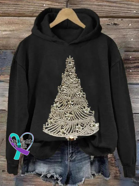 Christmas Casual Hoodie Sweatshirt Black / S