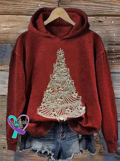 Christmas Casual Hoodie Sweatshirt Red / S