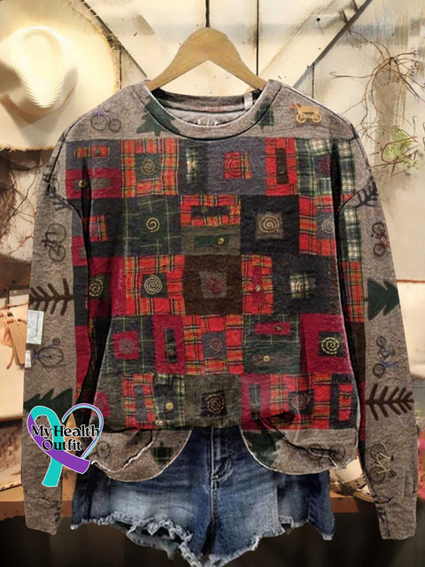 Christmas Casual Sweatshirt Multicolor / S