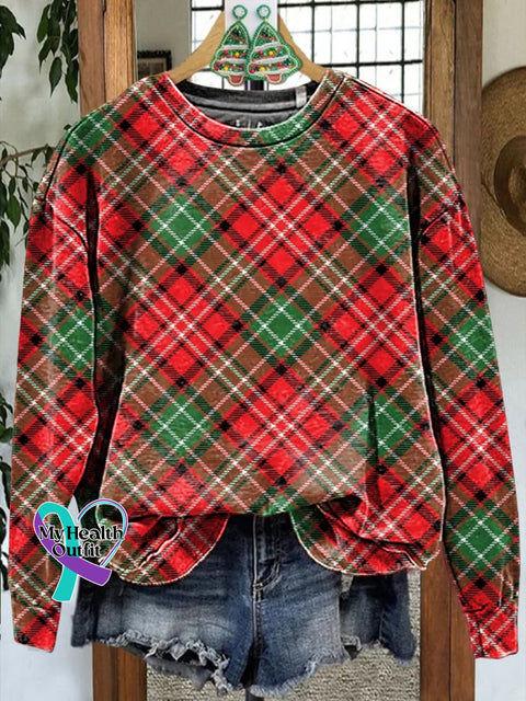 Christmas Check Casual Sweatshirt Multicolor / S