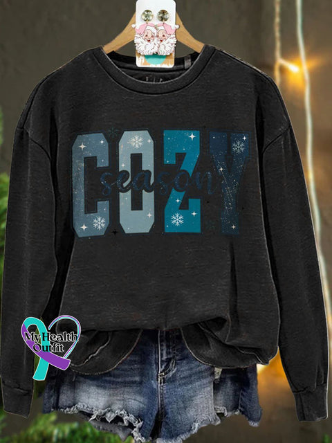Christmas Cozy Season Winter Casual Sweatshirt Black / S