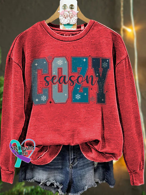 Christmas Cozy Season Winter Casual Sweatshirt Red / S