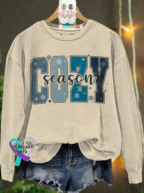 Christmas Cozy Season Winter Casual Sweatshirt Sand / S
