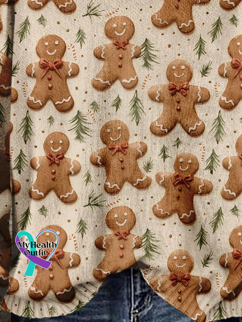 Christmas Gift Cookies Art Print Knit Pullover Sweater