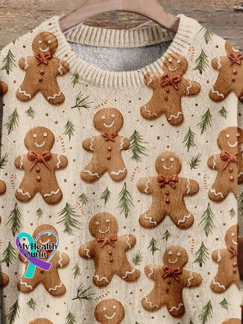 Christmas Gift Cookies Art Print Knit Pullover Sweater