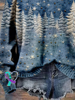 Christmas Gift Tree Art Print Knit Pullover Sweater