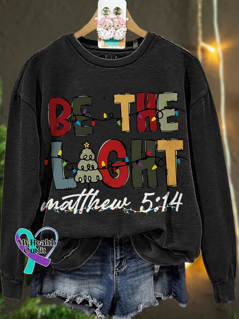 Christmas Light Trendy Be The Casual Sweatshirt Black / S