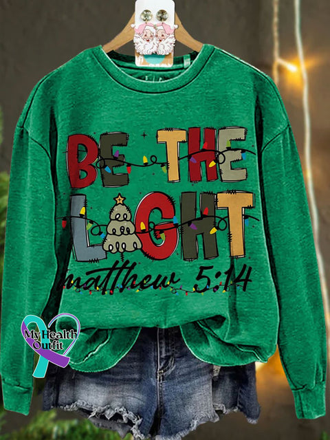 Christmas Light Trendy Be The Casual Sweatshirt Green / S