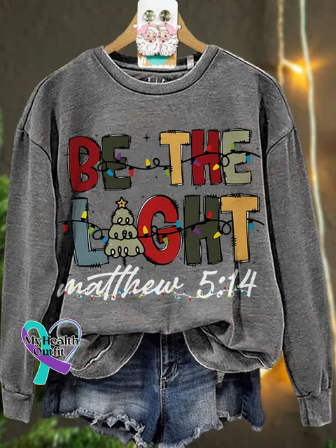 Christmas Light Trendy Be The Casual Sweatshirt Grey / S
