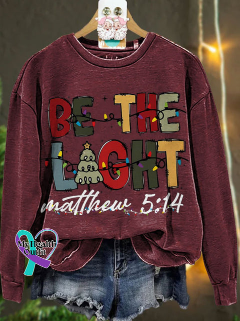 Christmas Light Trendy Be The Casual Sweatshirt Maroon / S