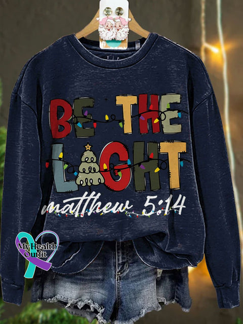 Christmas Light Trendy Be The Casual Sweatshirt Navyblue / S