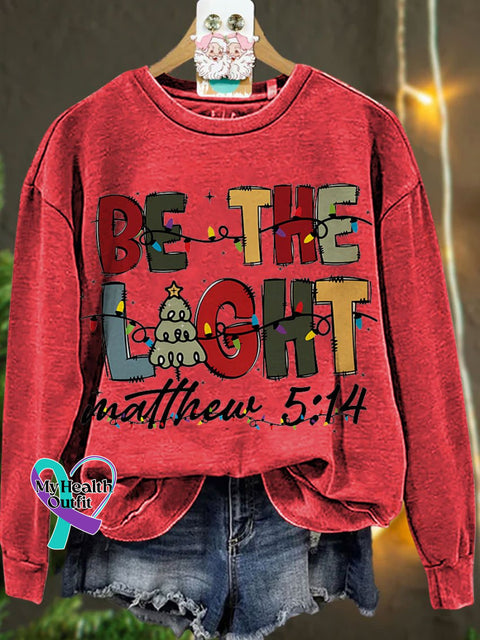 Christmas Light Trendy Be The Casual Sweatshirt Red / S