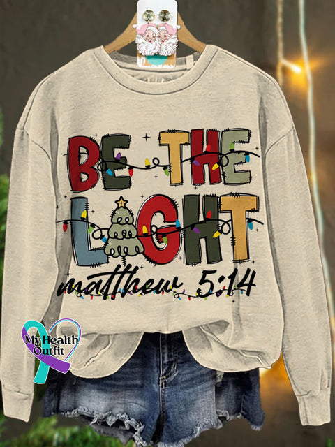 Christmas Light Trendy Be The Casual Sweatshirt Sand / S