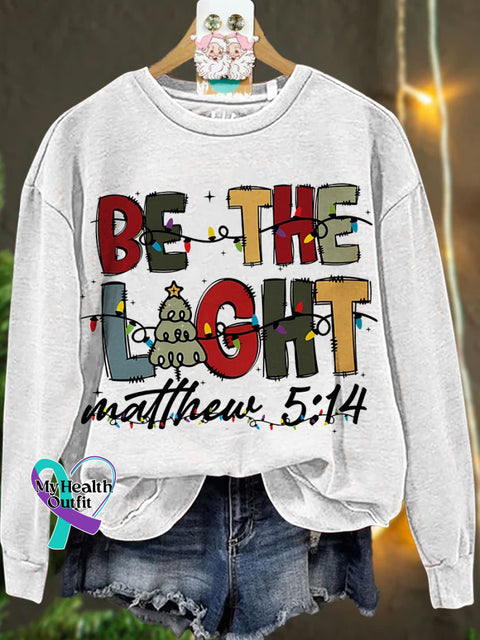 Christmas Light Trendy Be The Casual Sweatshirt White / S