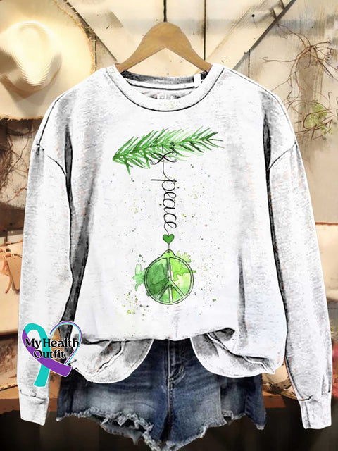 Christmas Peace Casual Sweatshirt Multicolor / S