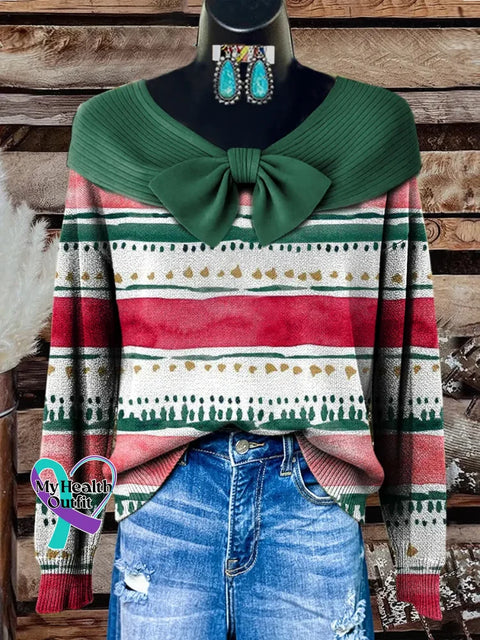 Christmas Plaid Print Buttoned Cardigan Sweater Multicolor / S