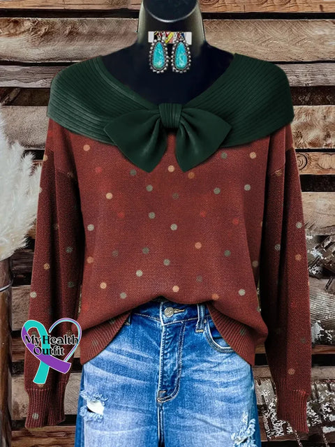 Christmas Plaid Print Buttoned Cardigan Sweater Multicolor / S