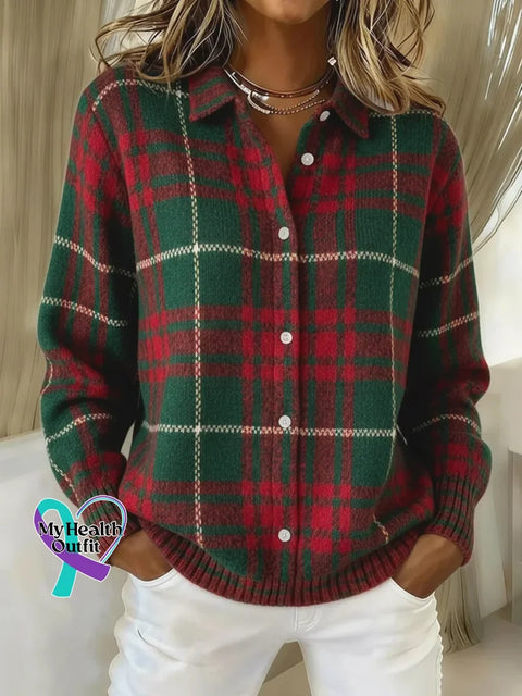 Christmas Plaid Sweater Multicolor / S
