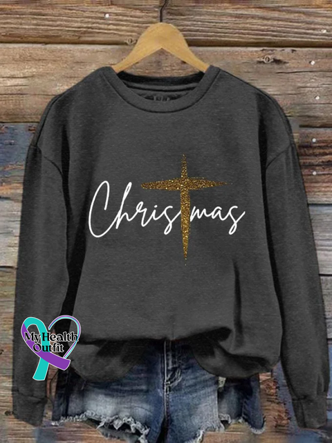 Christmas Print Casual Sweatshirt Grey / 5XL