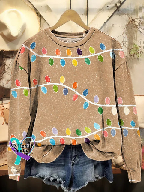 Christmas Print Casual Sweatshirt Multicolor / S